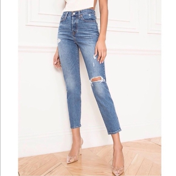 Levi’s 30 (10/11) Wedgie Ankle High Rise Jeans Premium Distressed 22861-0033 - Picture 12 of 12